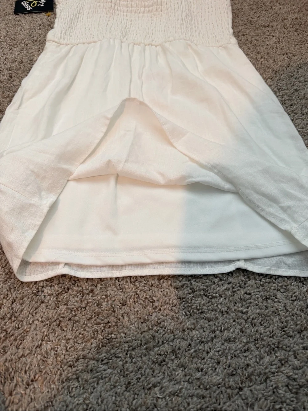 art class White Ruffle Strap Sundress